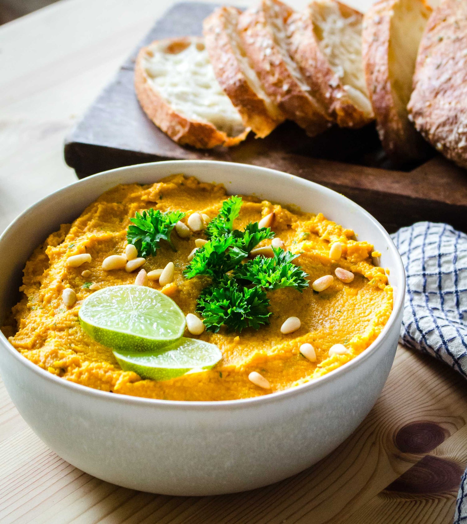 Carrot ginger hummus