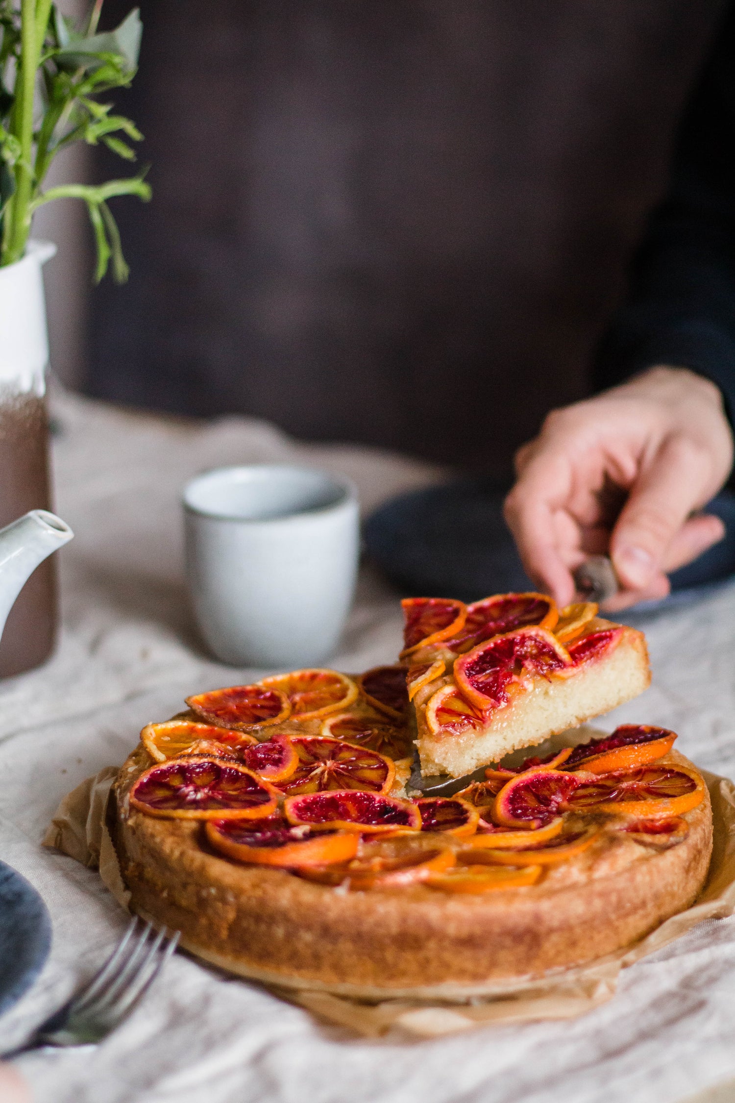 Blood orange upside down cake