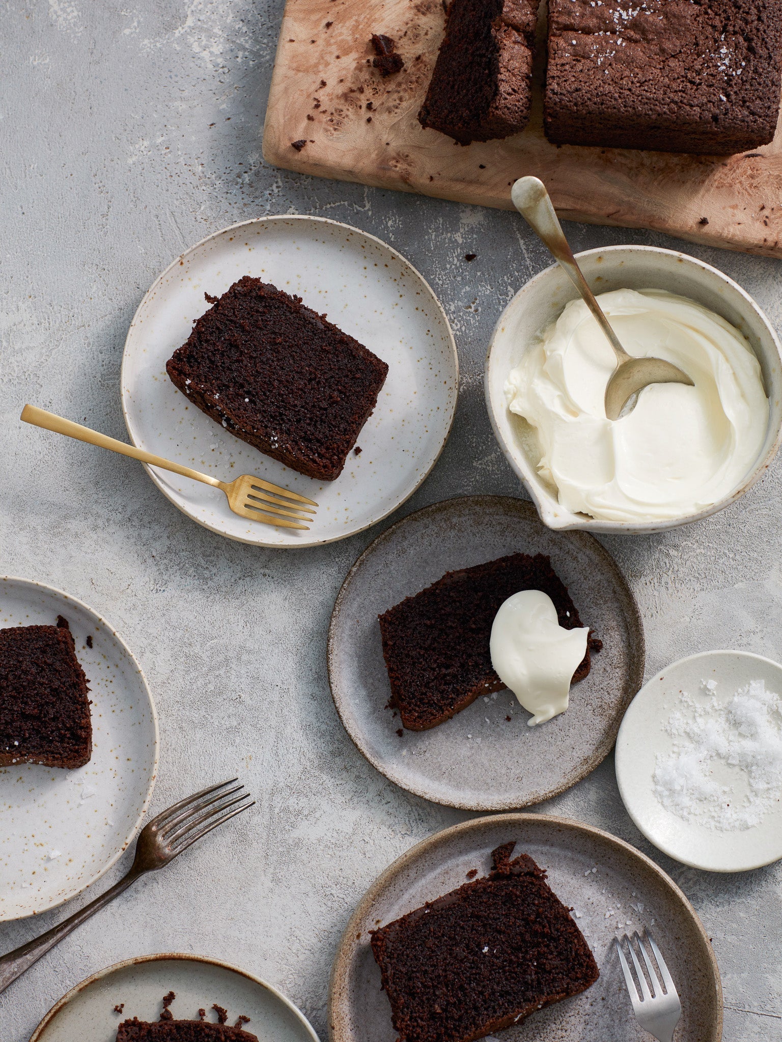 Chocolate olive oil cake with sea salt