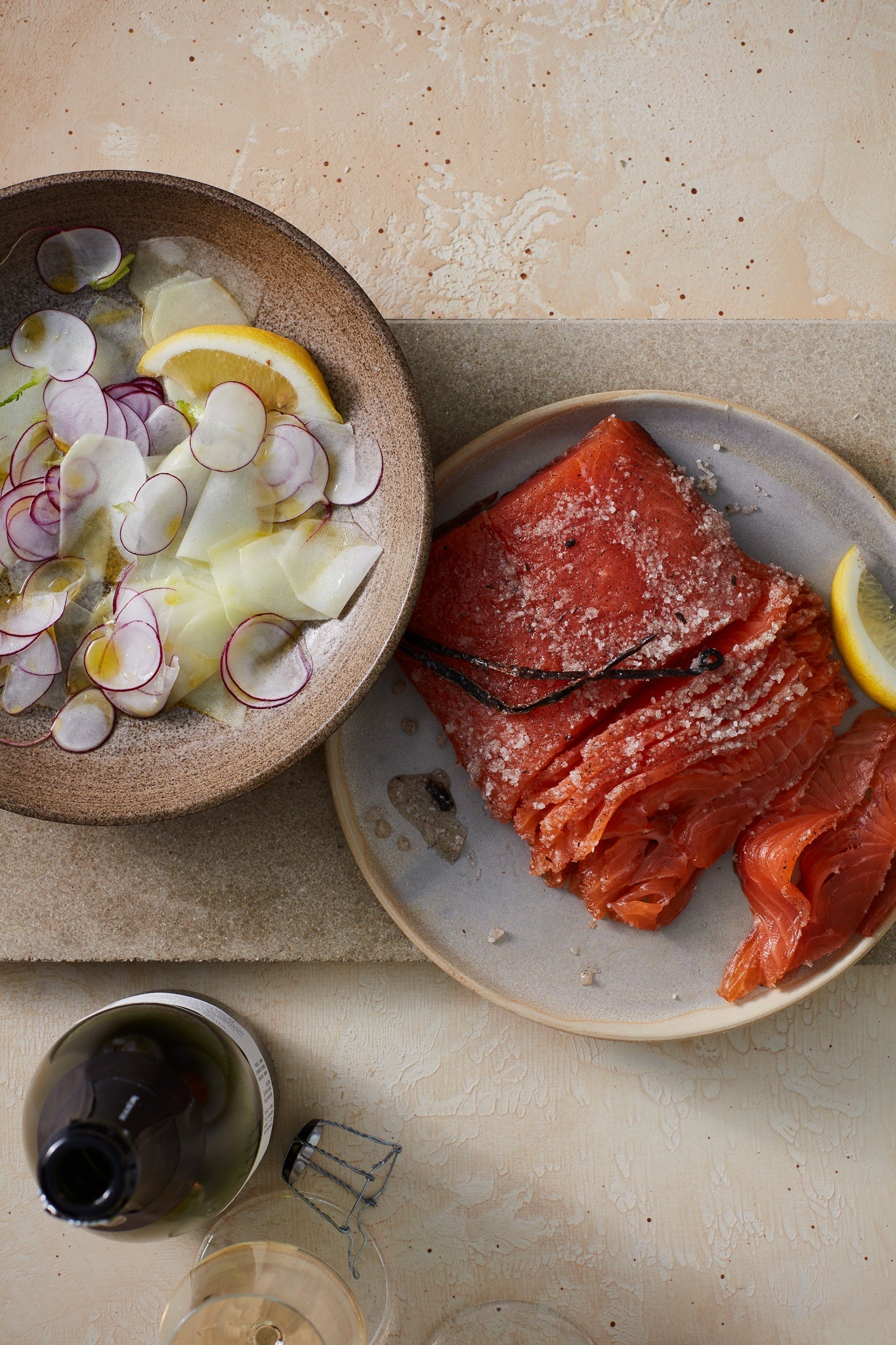 Gravadlax with vanilla sea salt
